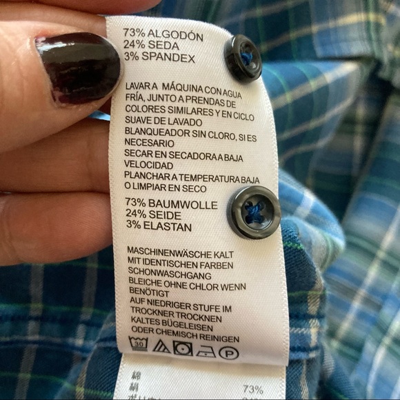 Tommy Bahama Big & Tall Men's Long Sleeve Button Down Shirt Size 1XLB - Picture 15 of 16